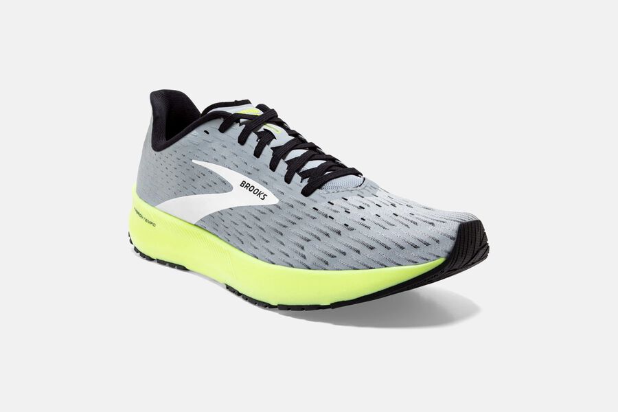 Brooks Running Shoes Mens Grey/Black - Hyperion Tempo Road - 2845-WEGJN